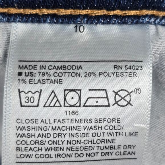 Old Navy Womens 10 Blue Denim Cuffed Shorts Medium-Wash 32" Waist - Picture 4 of 10